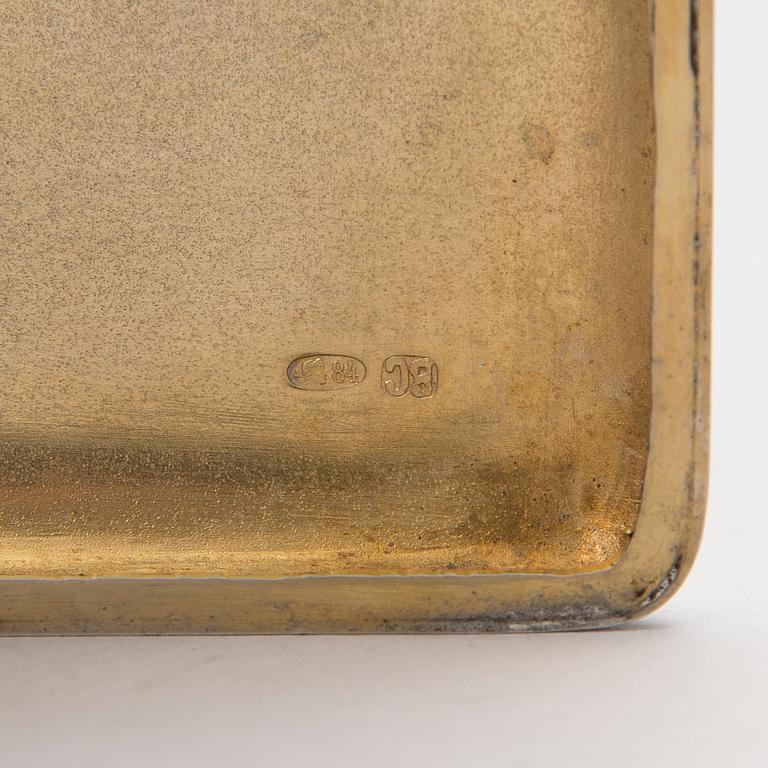 CIGARETTETUI, silver, Moskva 1908-1926.