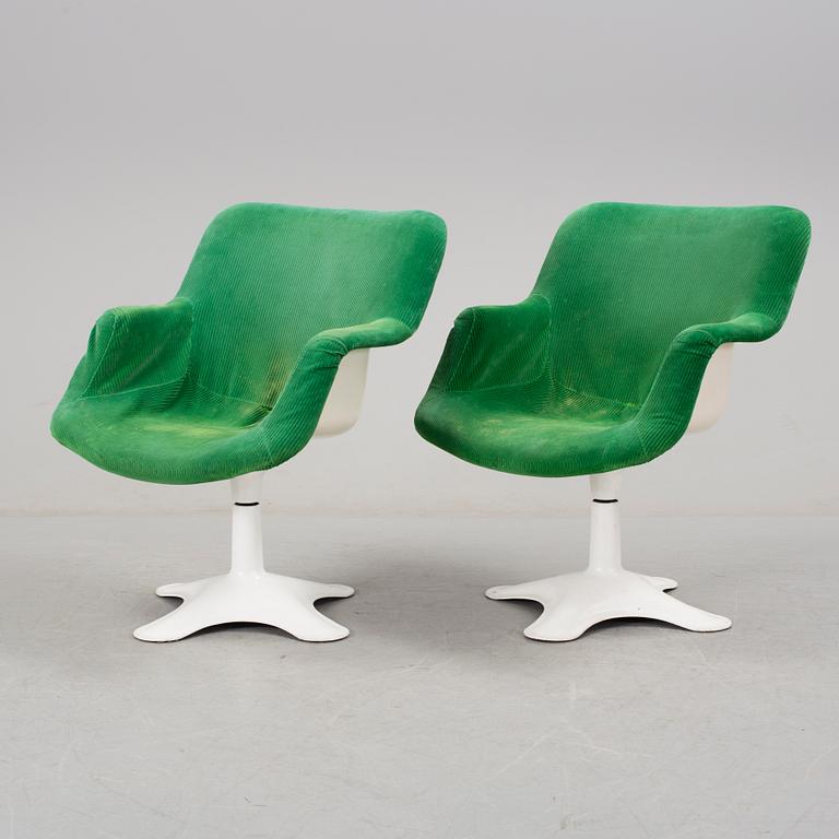 YRJÖ KUKKAPURO, a pair of  "Haimi 416"armchairs.
