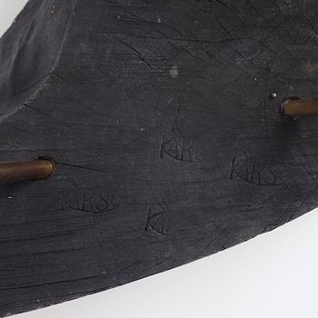 Carl II Auböck, a tree trunk table, the Carl Auböck Workshops, Vienna, Austria, probably 1950s.