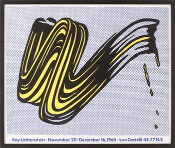Roy Lichtenstein · ROY LICHTENSTEIN, efter, utställningsaffisch,  Leo Castelli, 1965.
