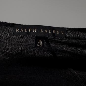 A black cottonponcho by Ralph Lauren.