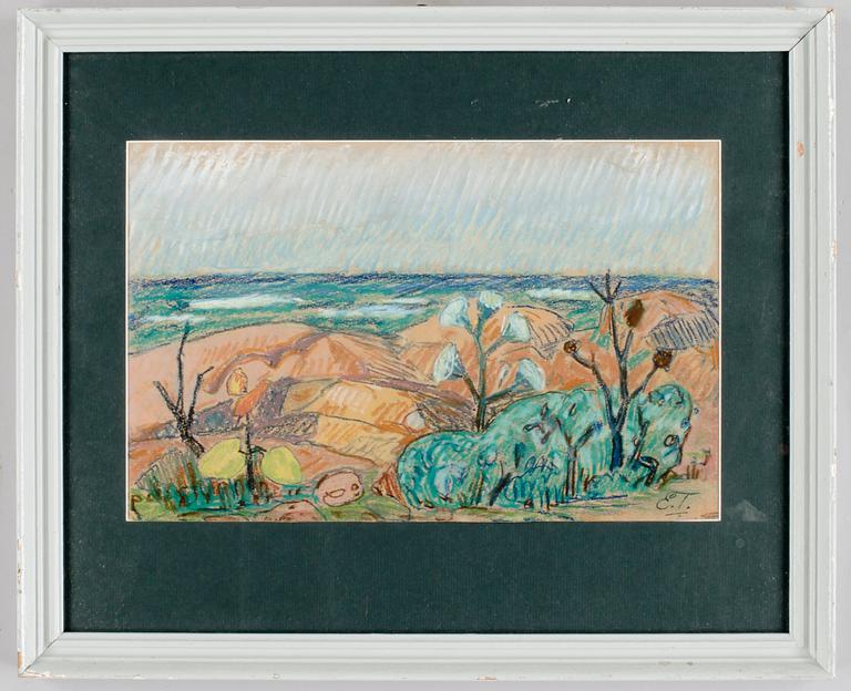 EVERT TAUBE, pastell. Sign.