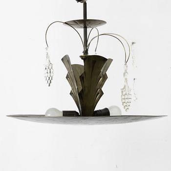 A Swedish Grace ceiling lamp, Sweden, 1920's, by engraver Gustaf Åström, Stockholm.