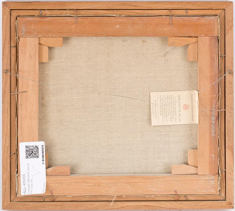 GUNNAR GREIBER, olja på duk, signerad.