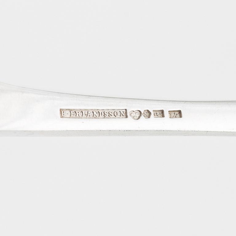 Cutlery, 24 pieces, silver, model 'Rosett', B Erlandsson, Kristianstad 1901.