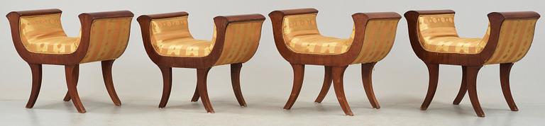 Four Empire 19th century stools.