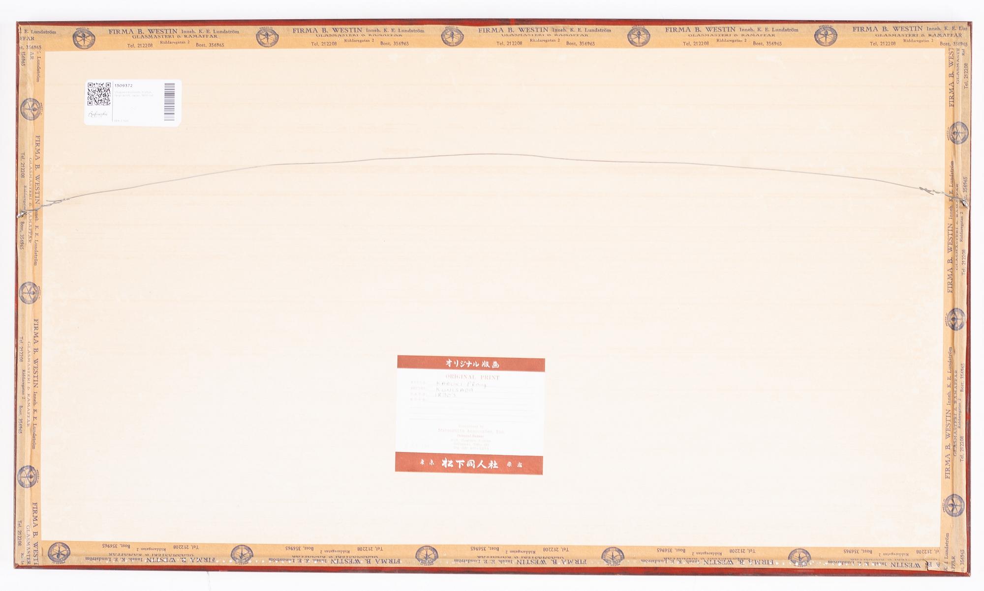 Utagawa Kunisada, triptyk, färgträsnitt. Japan, 1800-tal.