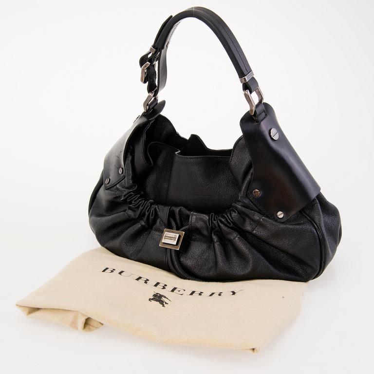 BURBERRY Prorsum Warrior Black Leather Hobo Bag.