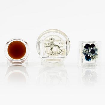 Siv Lagerström, three rings, acrylic plastic, 1970s.