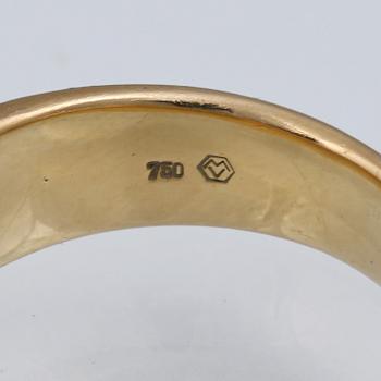 RING, 18K guld med diamanter samt blå emalj, Fabergé, modell F1815 nr 39/1000. Vikt 10,2 gram.