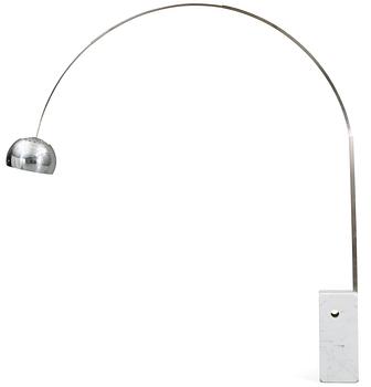 19. An Achille & Pier Castiglioni 'Arco' marbel and aluminium floor lamp.