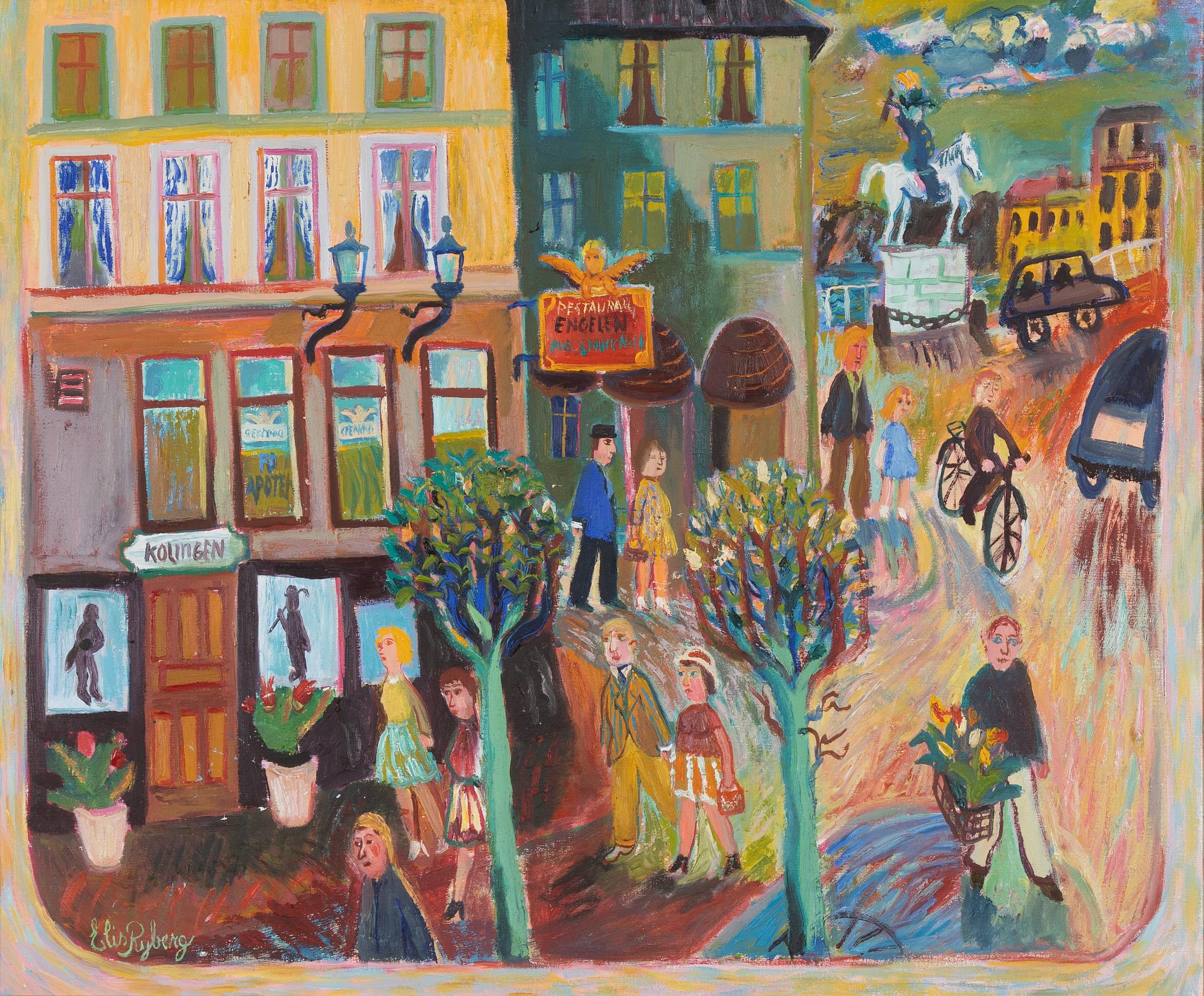 Elis Ryberg, olja på duk, signerad Elis Ryberg.