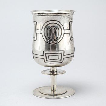 KARL NORBERG, bägare, silver, C.G Hallberg, Stockholm, 1930.