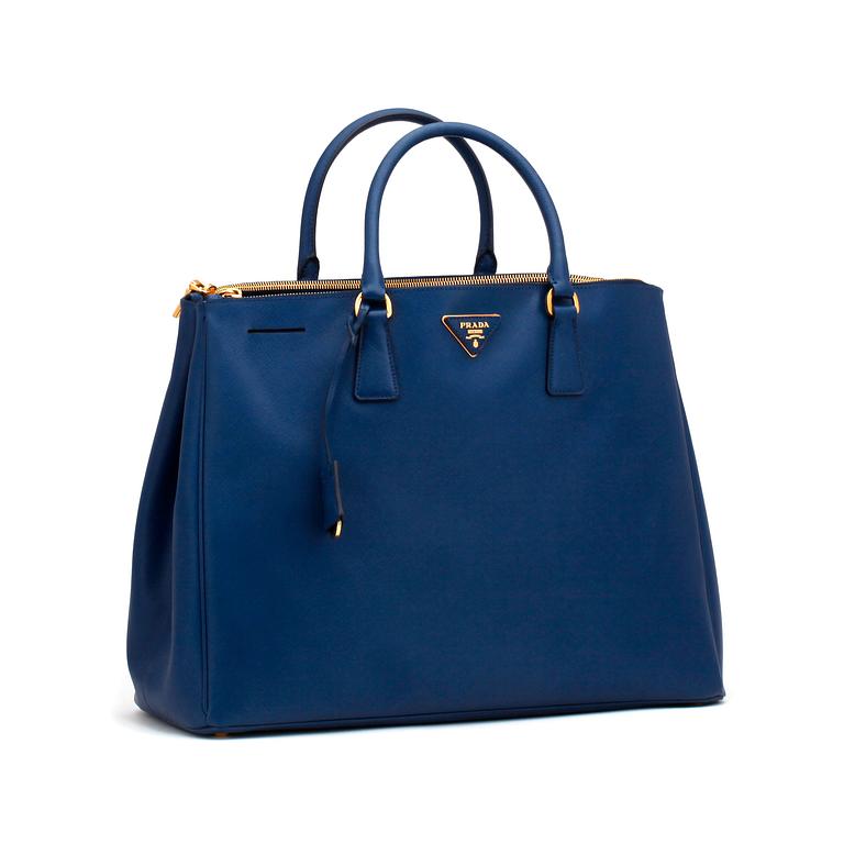 PRADA, a blue saffiano leather bag, "Classic Tote".