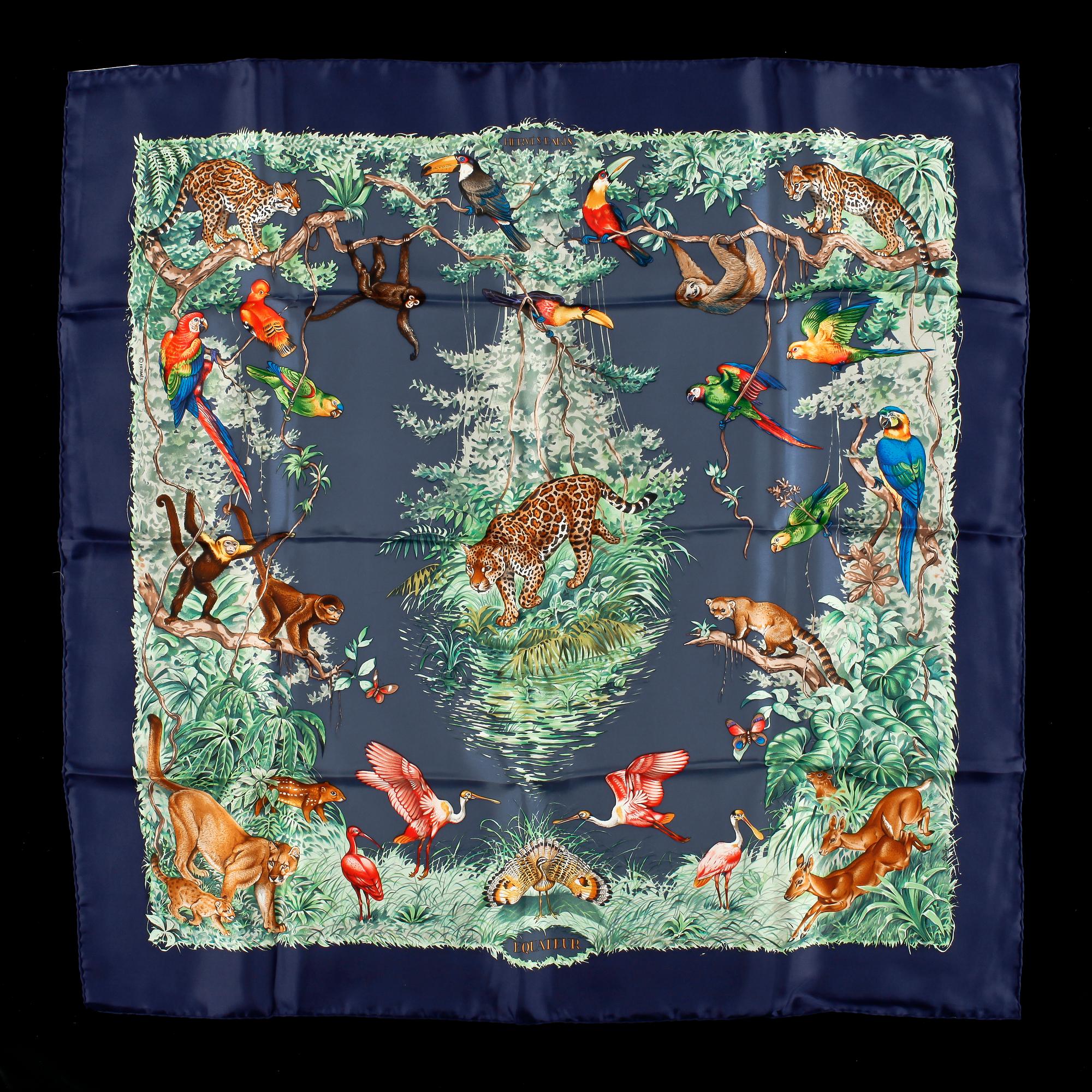 HERMÈS, scarf, "Equateur".