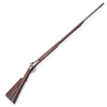 Percussion-lock rifle, converted from flintlock, signed Reichardt Stockholm (Johan R. 1730–1806, master in Stockholm 1767).