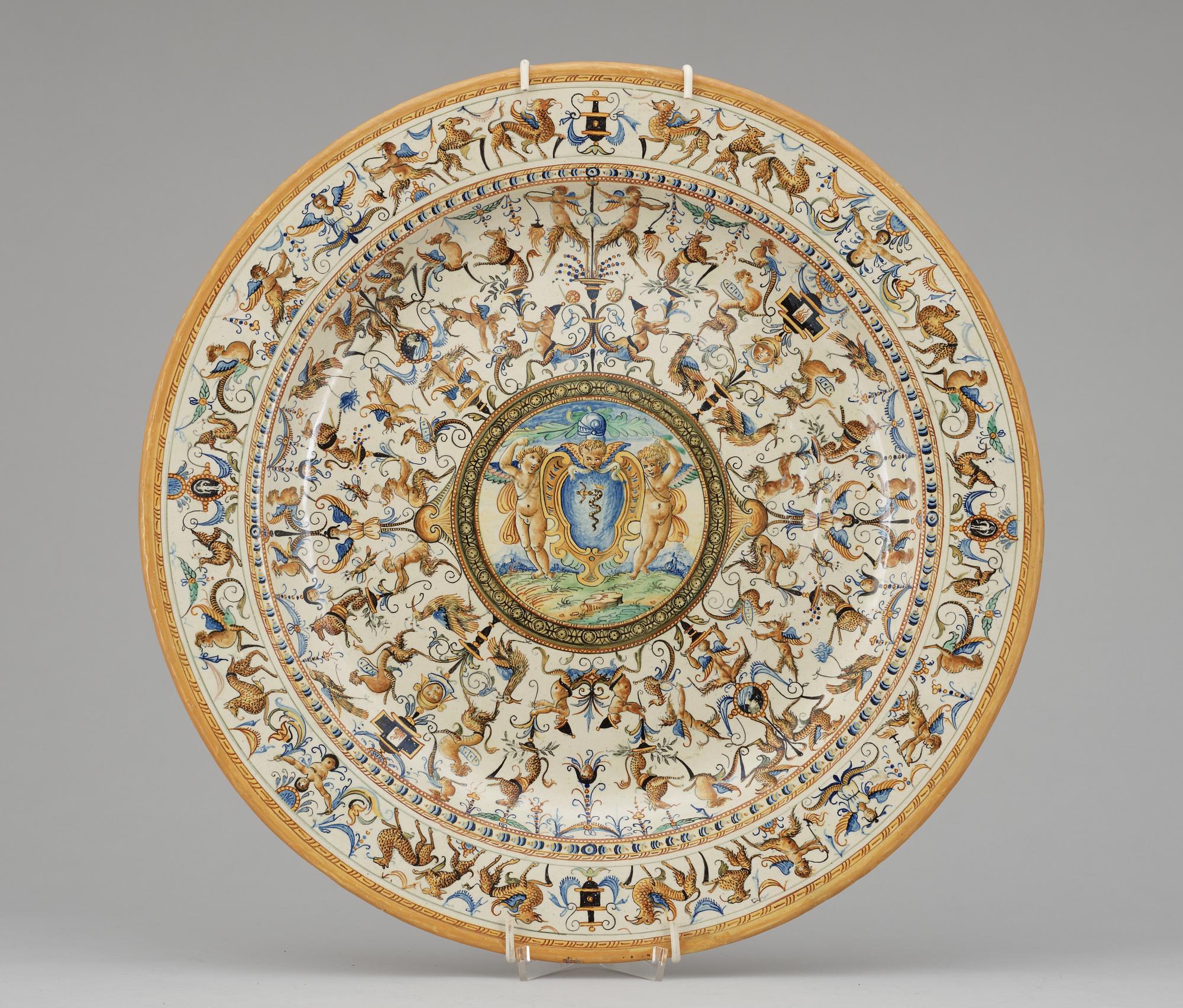 An Italian faience charge 19th Century.