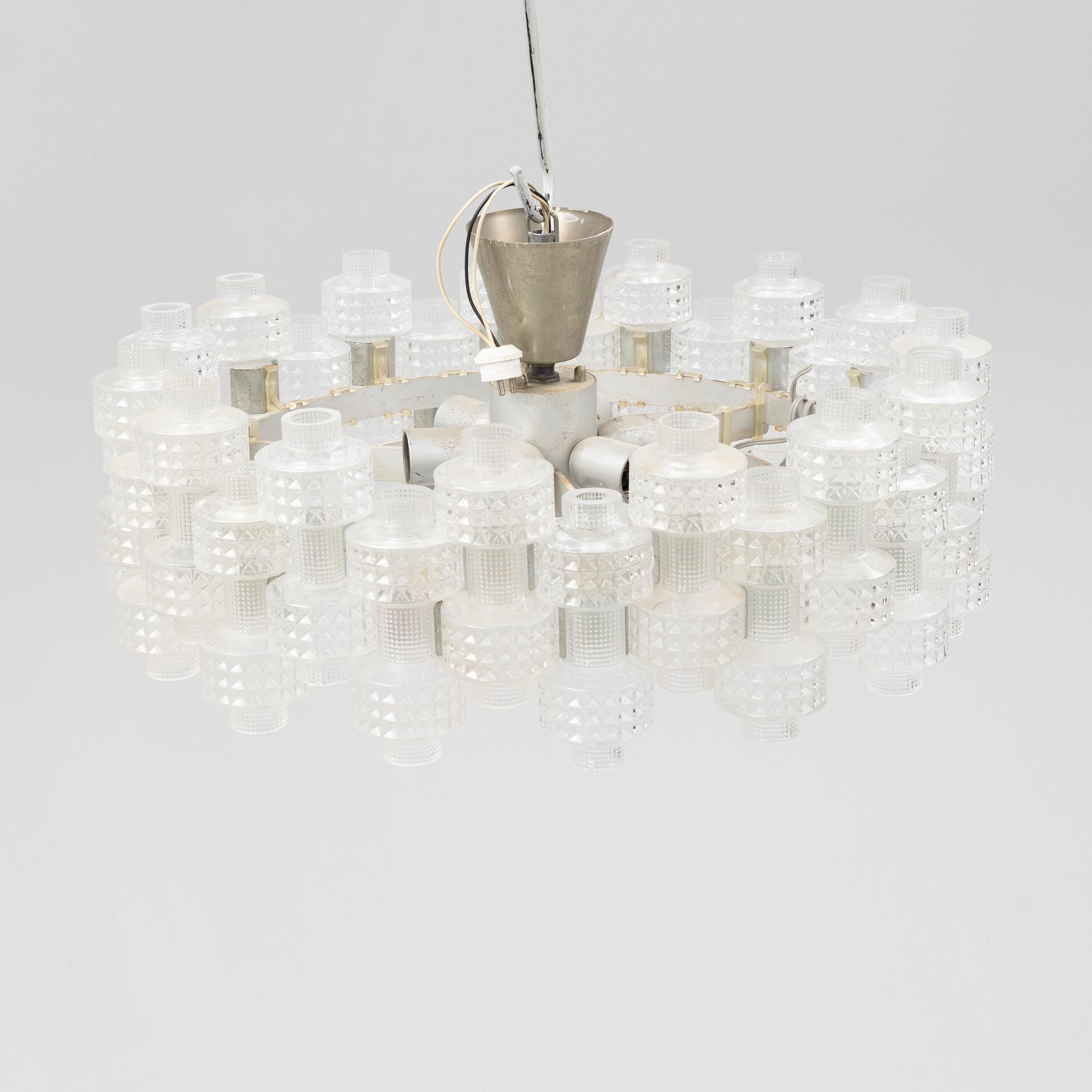 Gert Nyström, a 'Festival' glass ceiling light, Fagerhults Belysning.