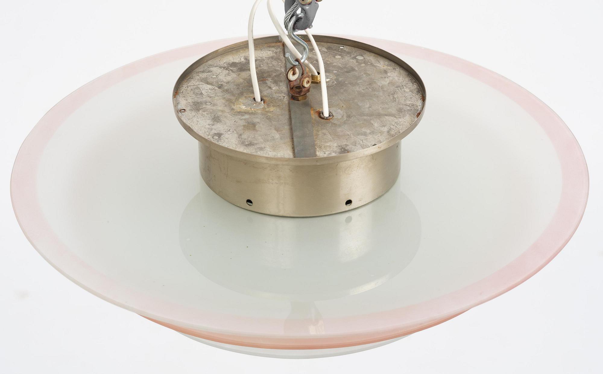 Harald Notini, a pair of ceiling lamps model "10401", Arvid Böhlmarks Lampfabrik, Stockholm, 1930s.