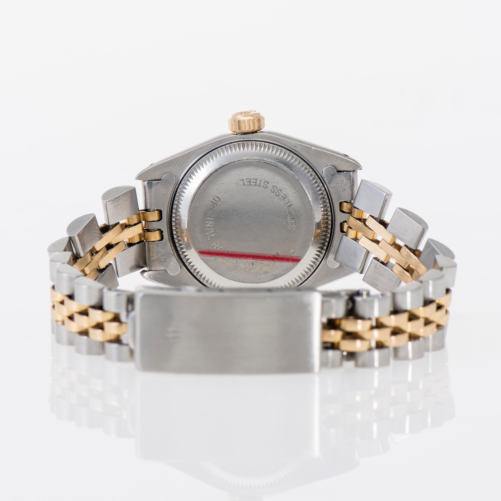 ARMBANDSUR, dam, Rolex Oyster Date Perpetual, guld/stål. Original etui. 1987.