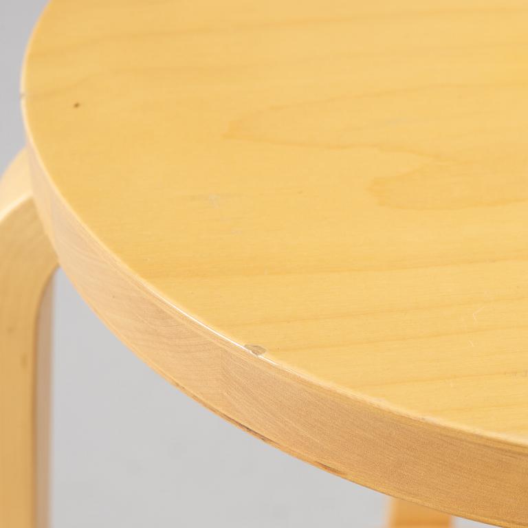 Alvar Aalto, a pair of bar stools, Artek, Finland, 2002.