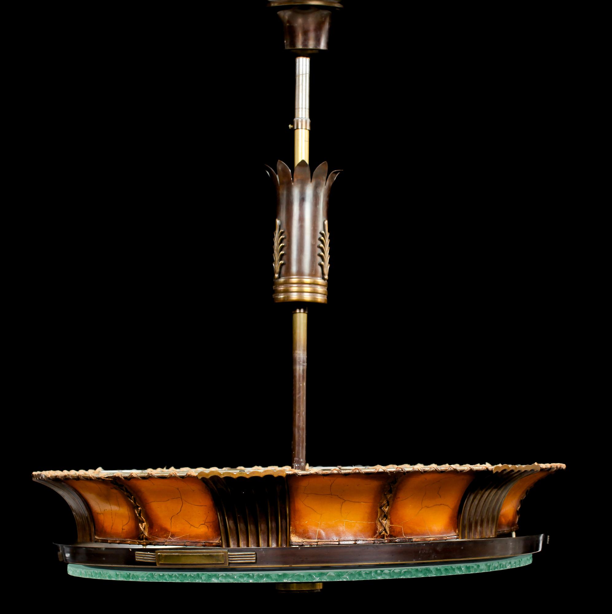 TAKLAMPA, art deco, 1920/1930-tal. Höjd ca 73 cm.