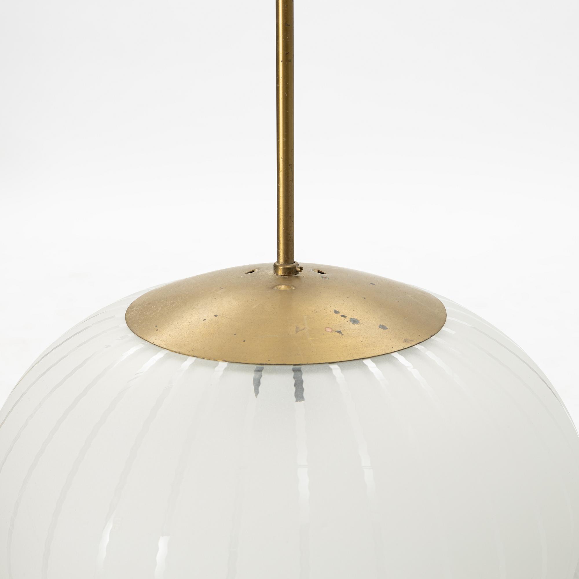 Harald Notini, a pair of ceiling lamps model "11335B", Arvid Böhlmarks Lampfabrik, 1940s.