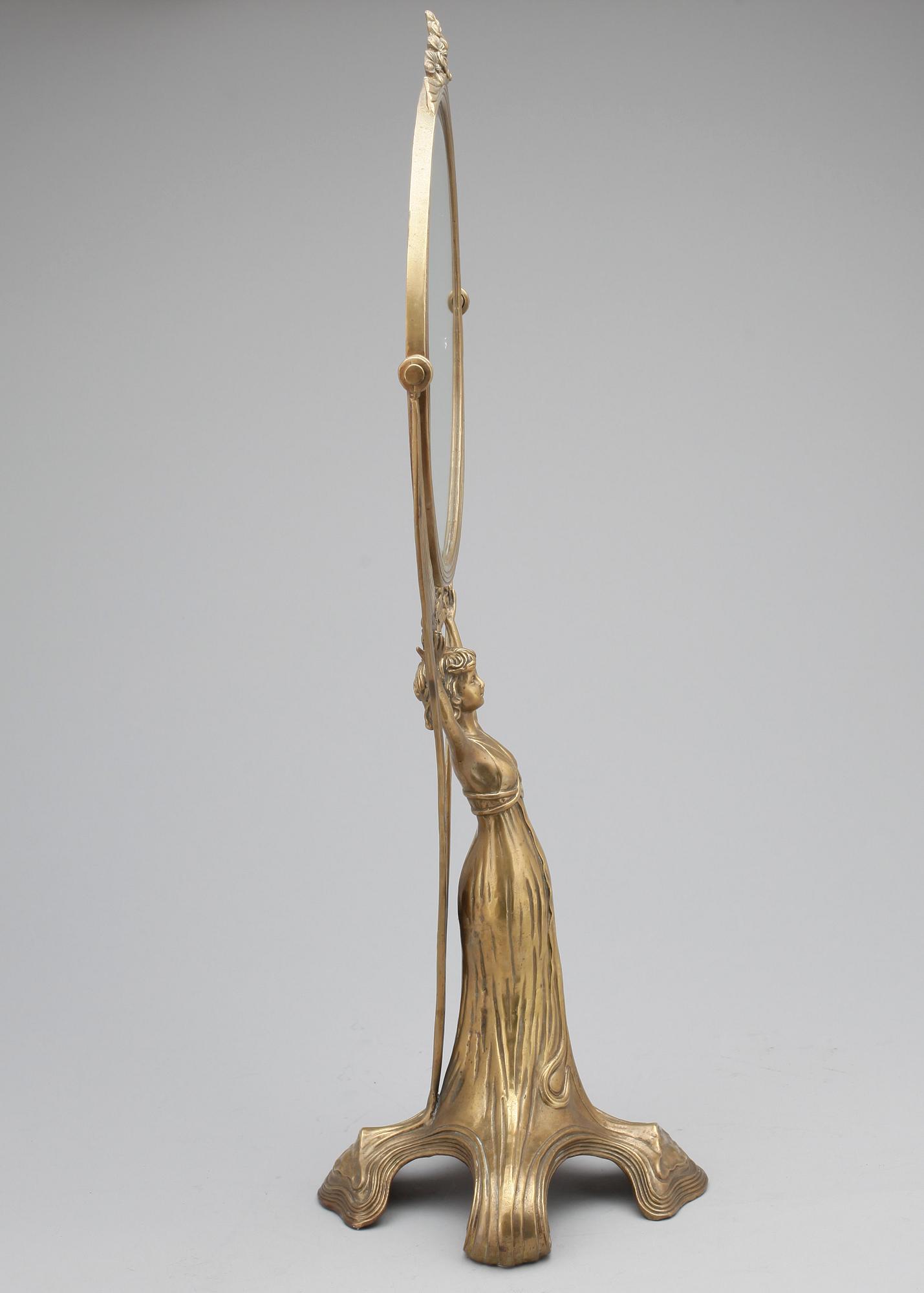 BORDSSPEGEL, metall, jugendstil, 1900/2000-tal.