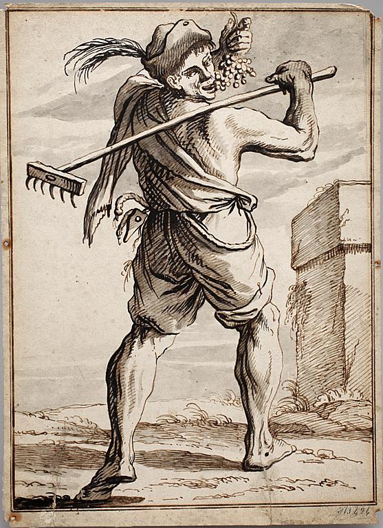 OKÄND KONSTNÄR, lavering, omkring 1800.