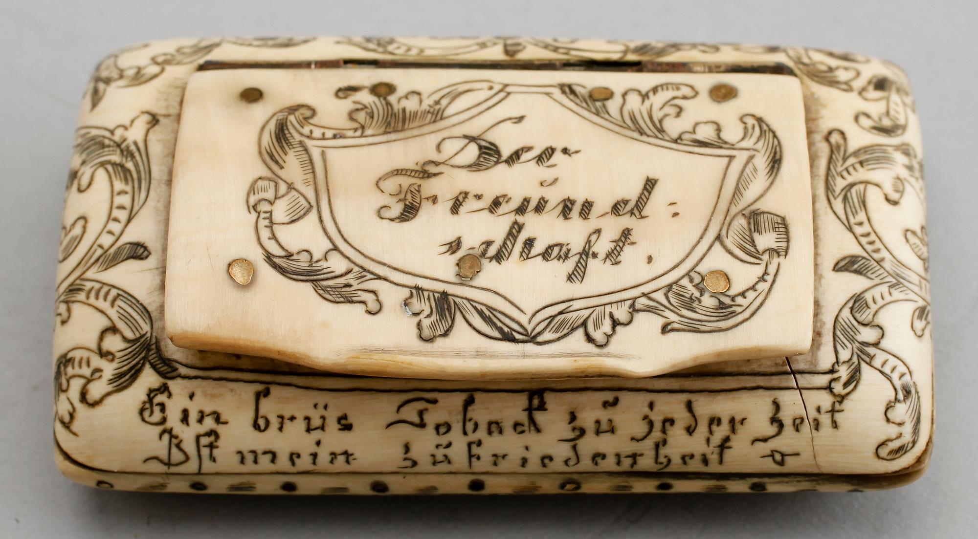 SNUSDOSA, ben, Tyskland, sannolikt 1800-tal.