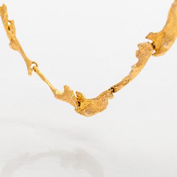 Björn Weckström, a 14K gold 'Orchid Psychedelic'  necklace for Lapponia 1973.
