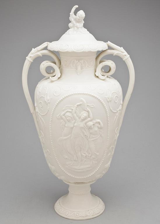 URNA, parian, Gustavsberg, 1800-tal.