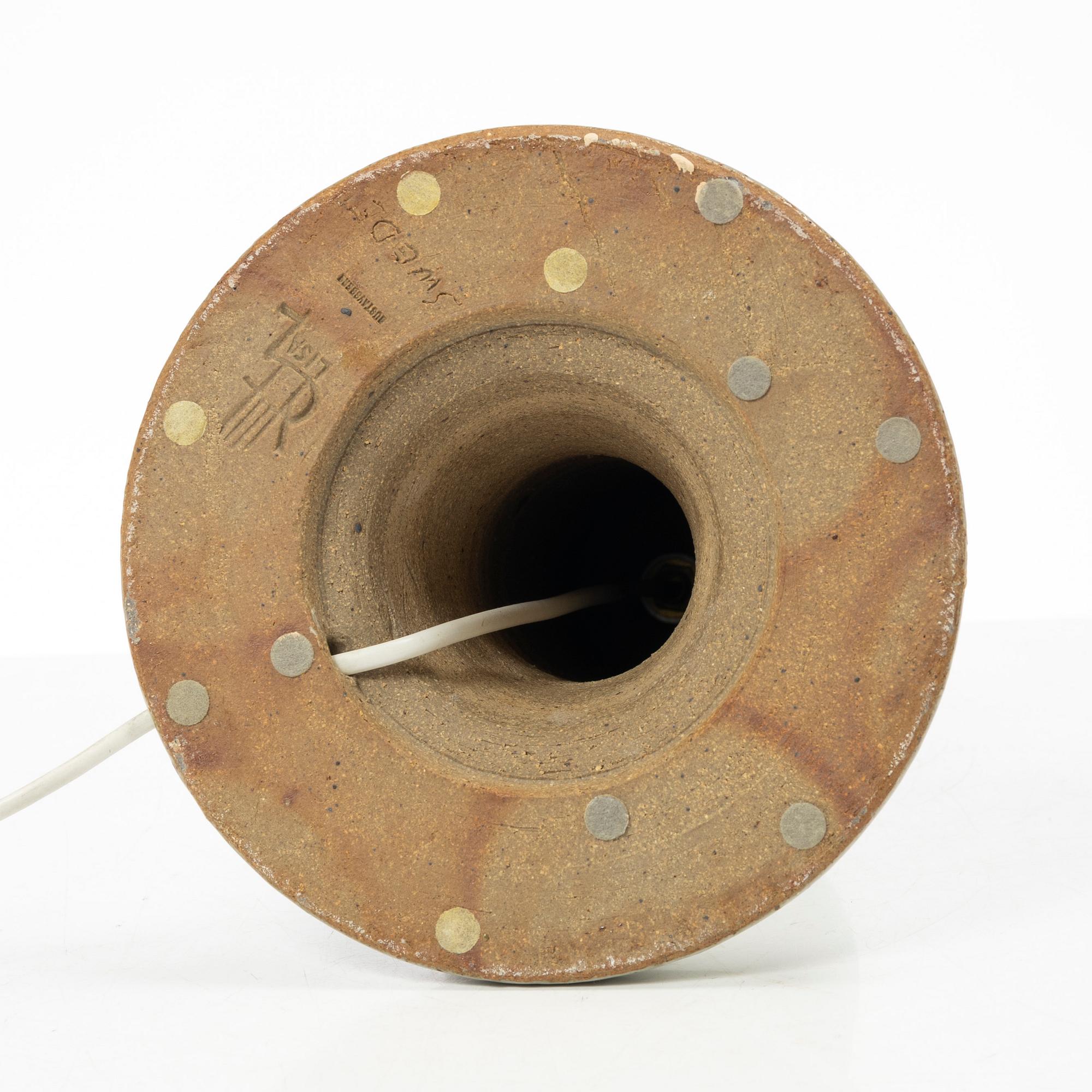 Lisa Larson, a stoneware table lamp, Gustavsbergs Studio, Sweden, probably 1960's/70's.