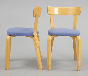 STOLAR, 6 st, modell 69, Alvar Aalto, Artek, Formgiven 1935.