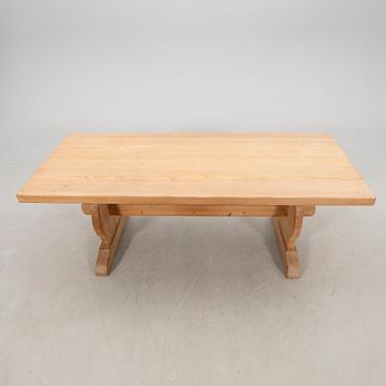 Dining table, pine, Krogenes Möbler, Norway mid-20th century.