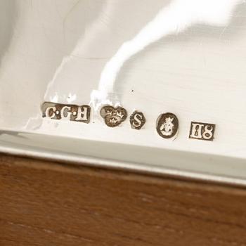 Cigarette cases 2 pcs, silver, CG Hallberg 1925 and 1934.