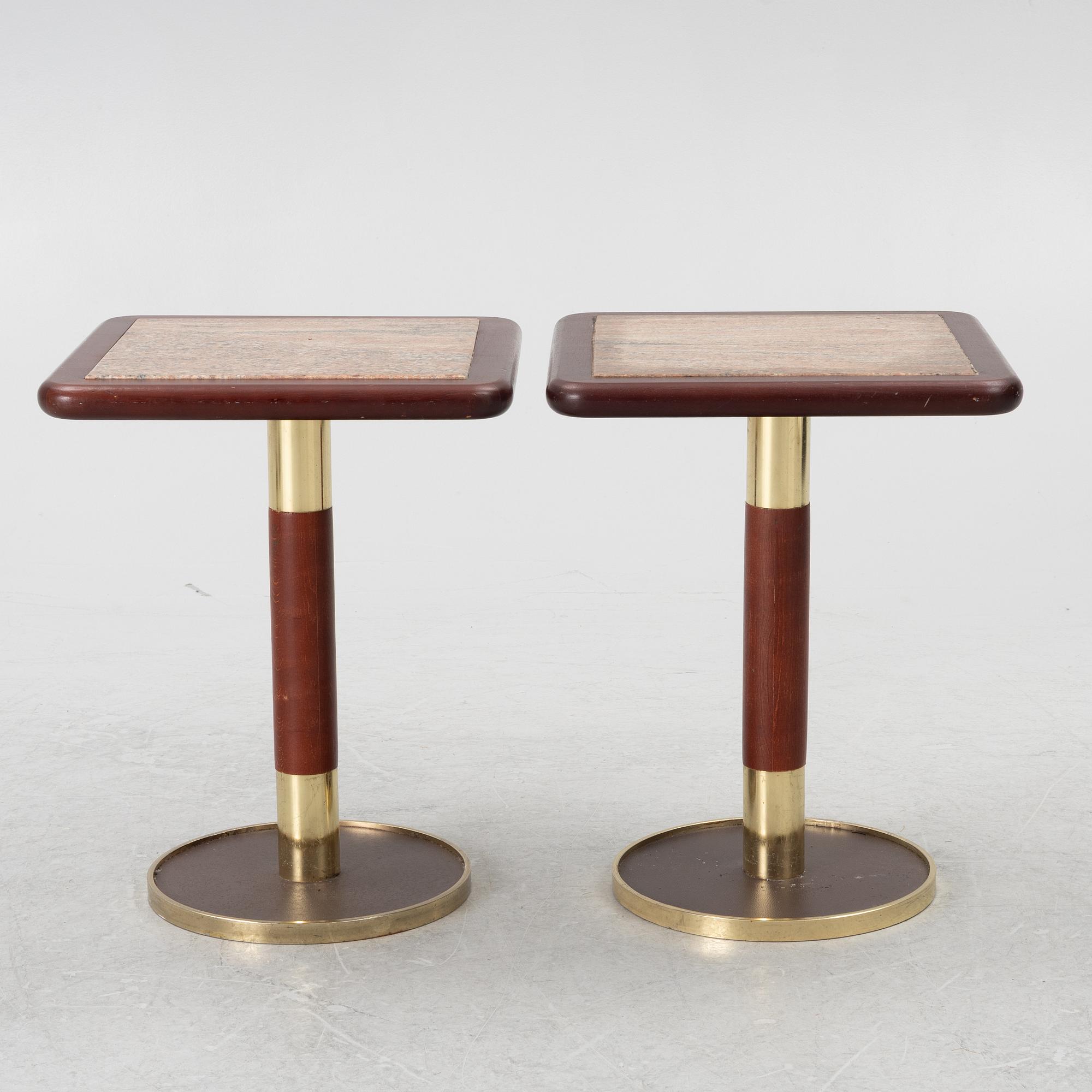 Sidobord, ett par, 1970-tal.