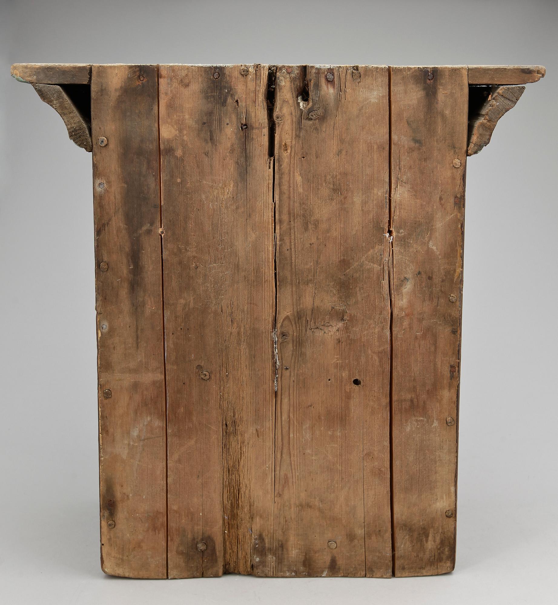 VÄGGSKÅP, allmoge, sannolikt Dalarna, 1800-tal.