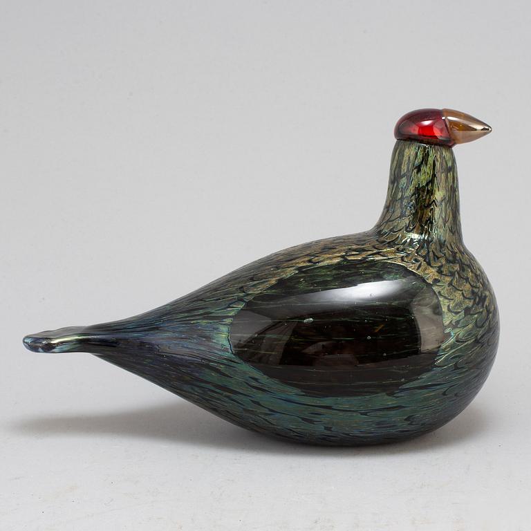 OIVA TOIKKA, figurin, glas, "Birds", Iittala, Finland.