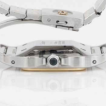 ARMBANDSUR, herr, Cartier, Santos, automatisk, stål och 18K guld.