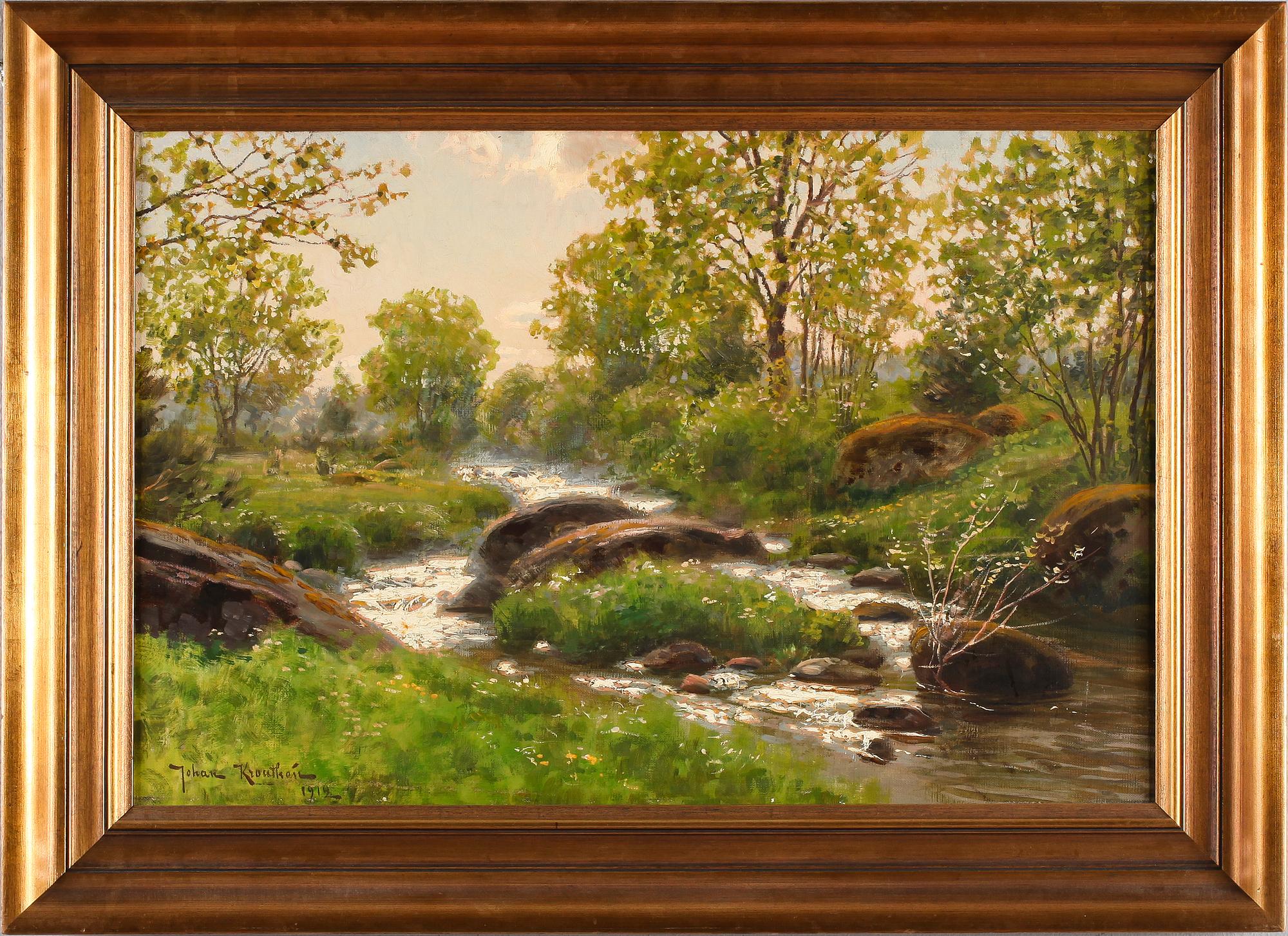 JOHAN KROUTHÉN, olja på duk, signerad och daterad 1912.