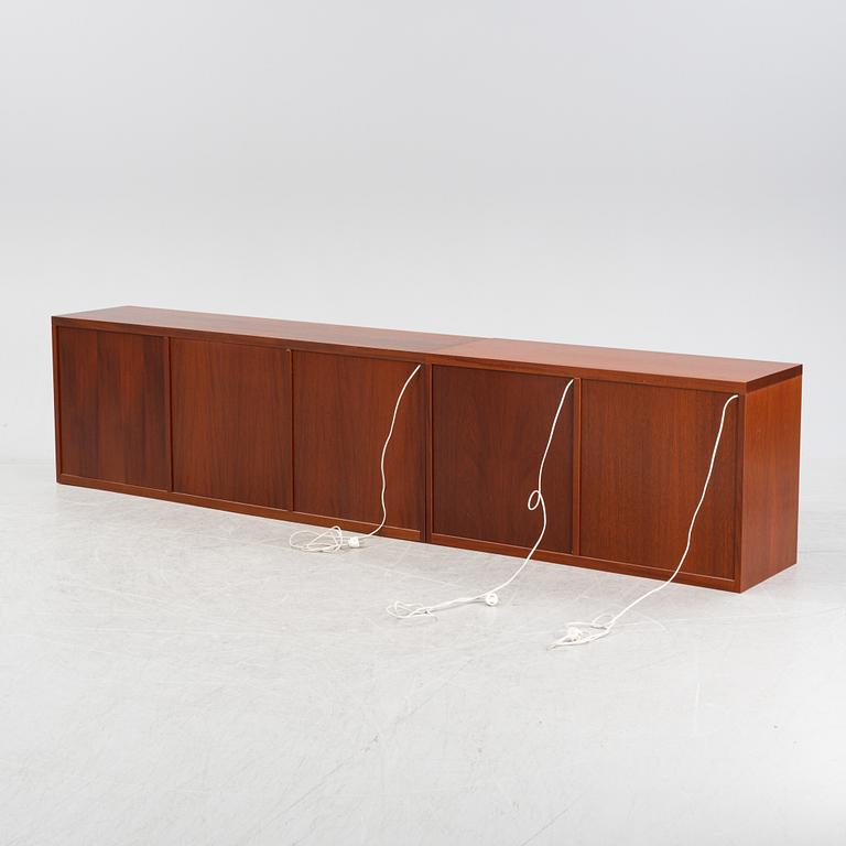 Two 'Avanti' mahogany veneered cupboards, Dux, later part of the 20th Century.