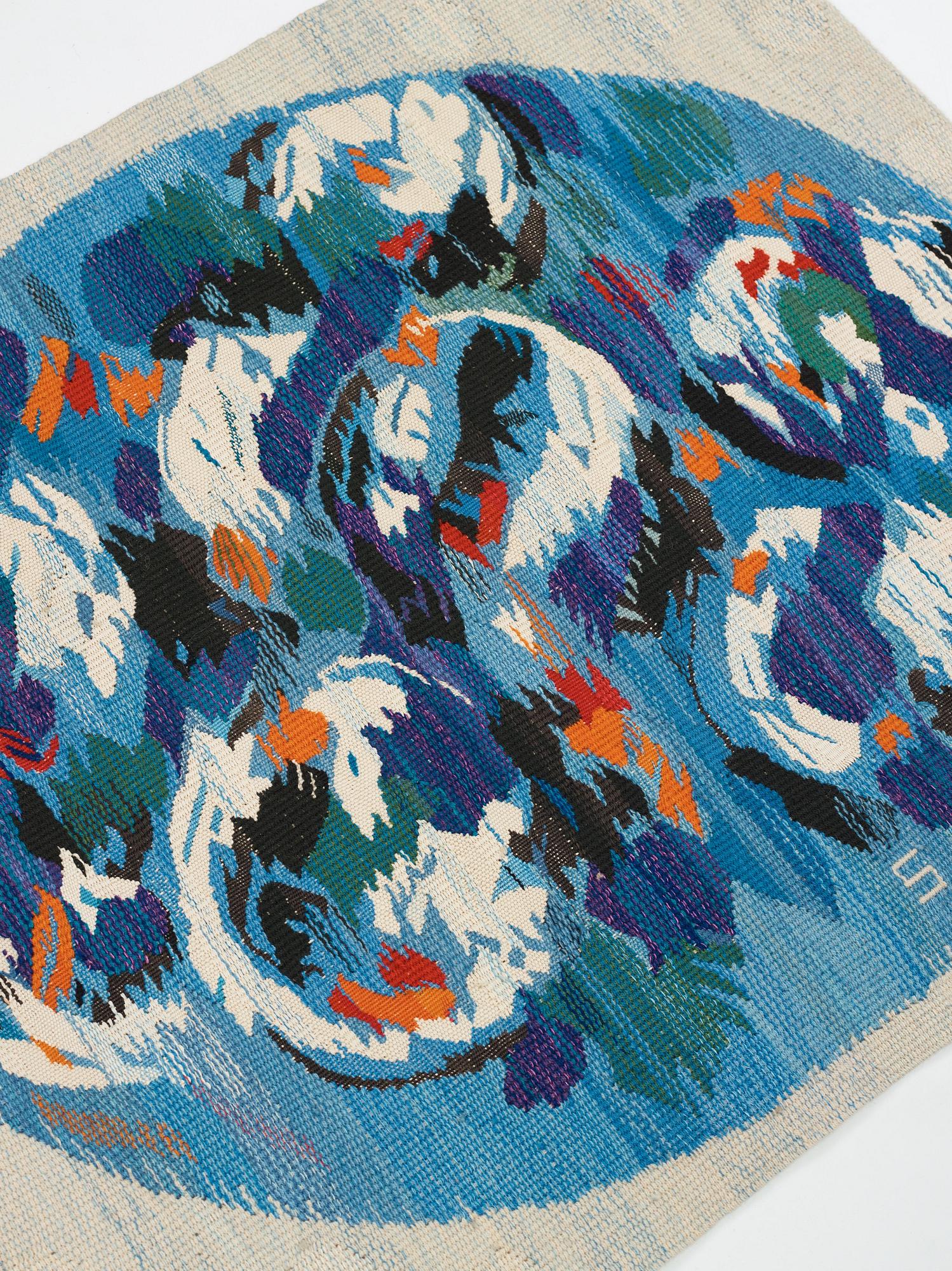 Barbro Sprinchorn, Vävd tapet, "La Lune" ("Månen"), gobelängvariant, ca 87,5-88,5 x 103,5 cm, signerad AB MMF S.