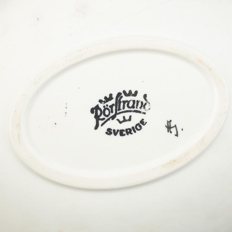 Gunnar Nylund & Heidi Heimann, a set of one ceramic vase, two dishes and a bowl for Rörstrand.