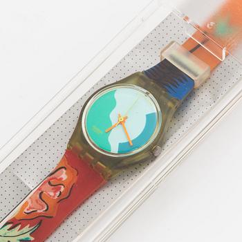 Swatch, Papaya Swing, wristwatch, 25 mm.