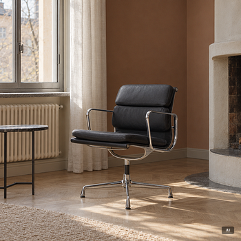 Charles & Ray Eames, Stol, "Soft Pad Alu Chair",  modell EA208, Vitra.