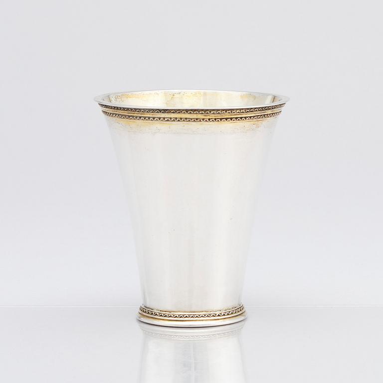 Abraham Wirgman, bägare, silver, Göteborg 1715.