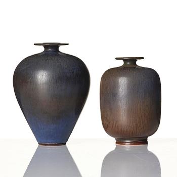 Berndt Friberg, a set of two stoneware vases and a bowl, Gustavsberg Studio 1950s-60s.