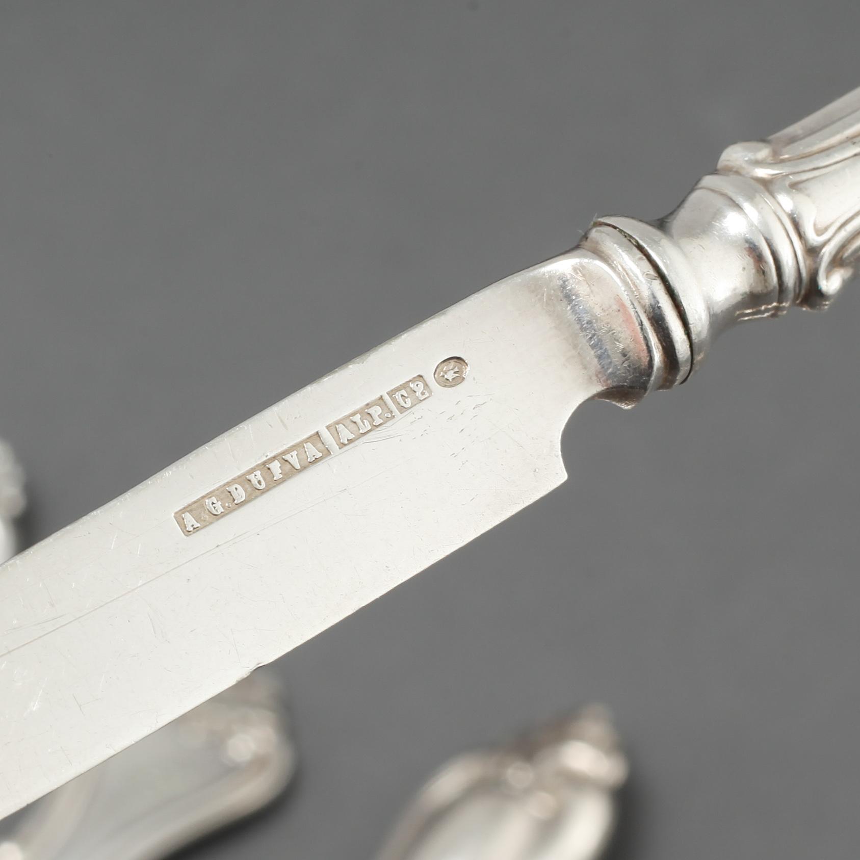 BESTICK, 134 delar, nysilver, "Olga", G. Sandberg, 1900-tal.