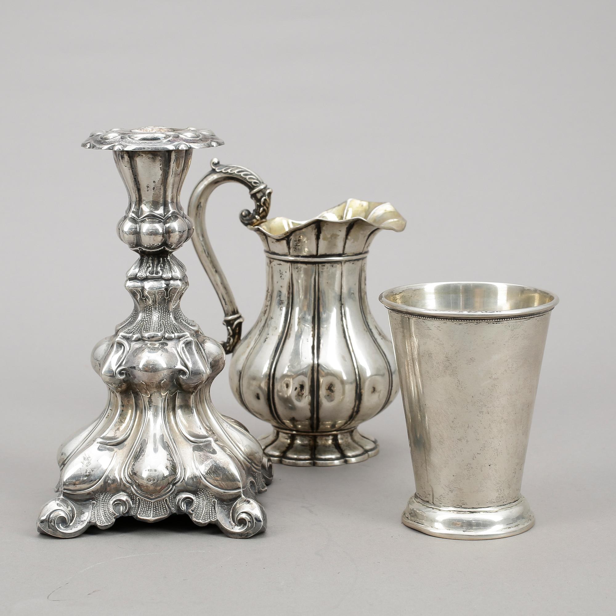 PARTI SILVER, 2 delar, bland annat CG Hallberg, Stockholm, 1912.